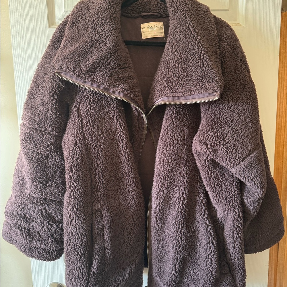 We The Free Cozy Brown Teddy Jacket